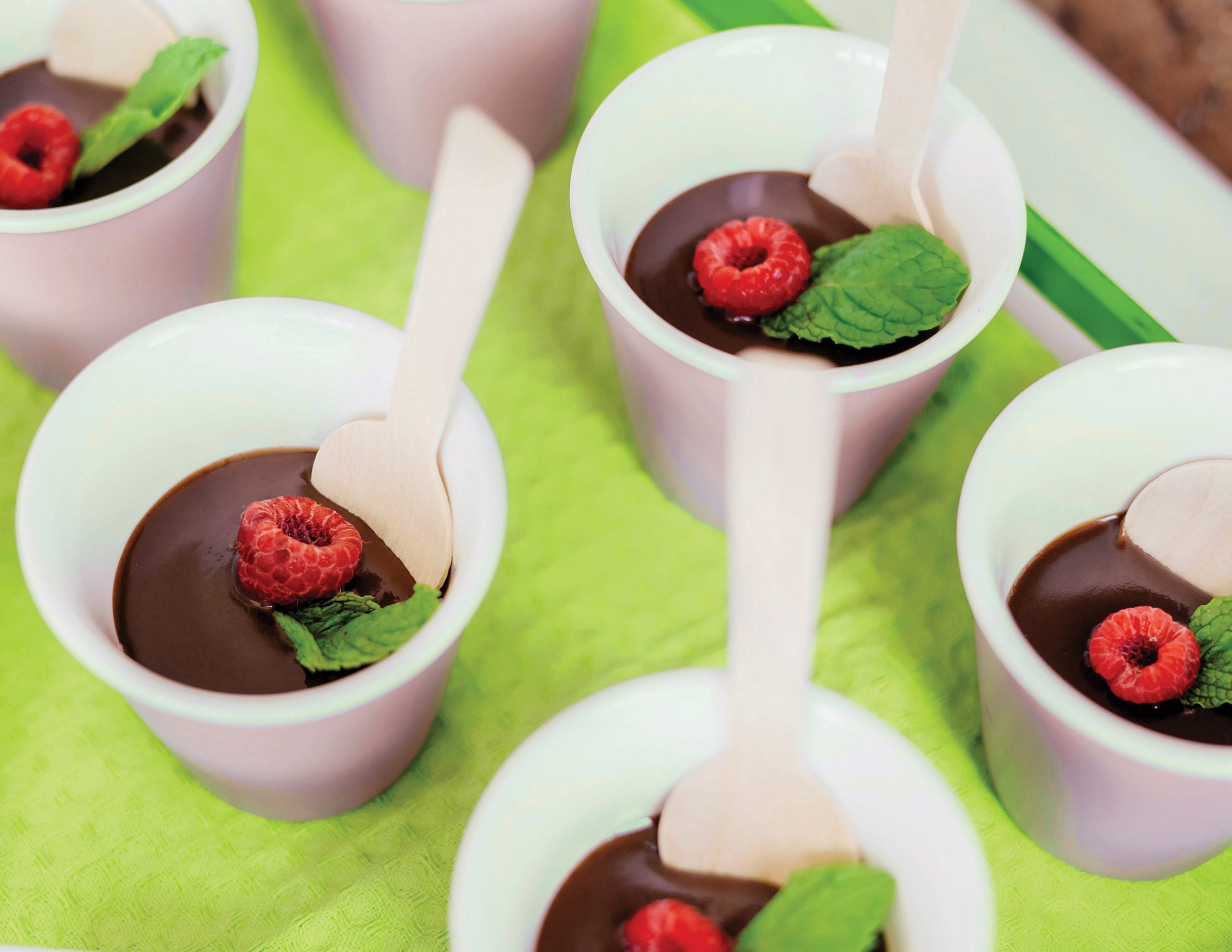 Chocolate Coconut Pot with Caramel Sauce