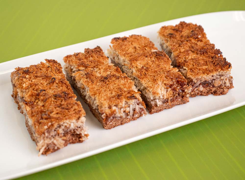 Coconut Jam Slice