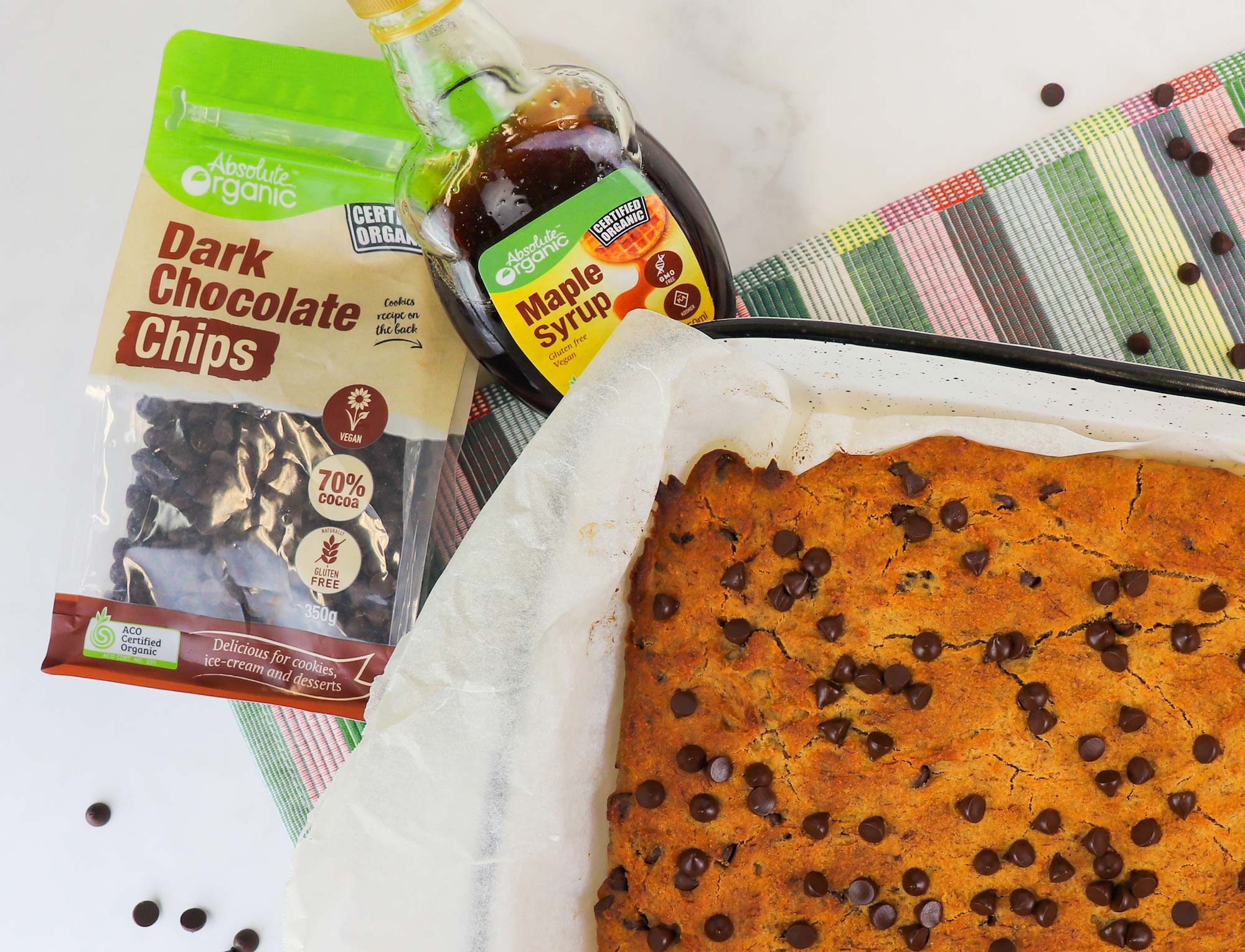 Vegan Banana Choc Chip Cake