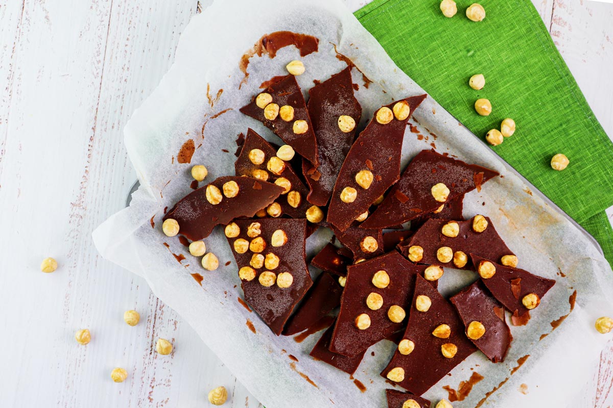 Chocolate Bark with Hazelnuts